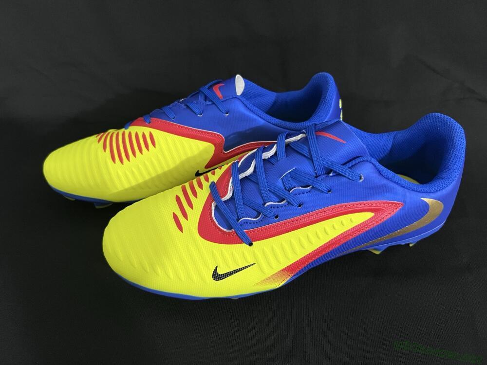 Men's Nike Phantom 6 Elite Low FG Football Boots - Yellow/Blue/Gold