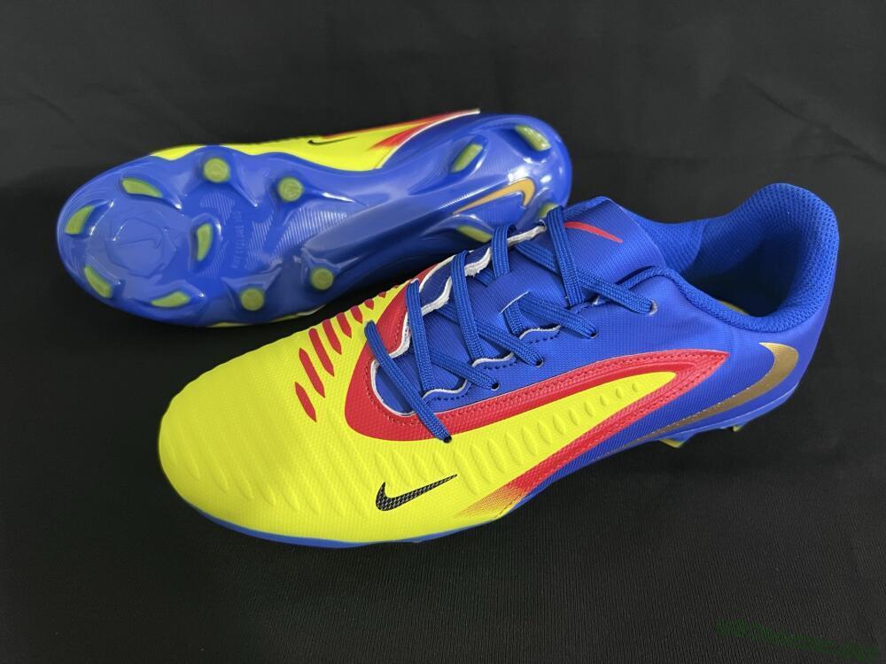 Men's Nike Phantom 6 Elite Low FG Football Boots - Yellow/Blue/Gold
