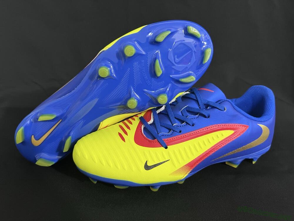 Men's Nike Phantom 6 Elite Low FG Football Boots - Yellow/Blue/Gold