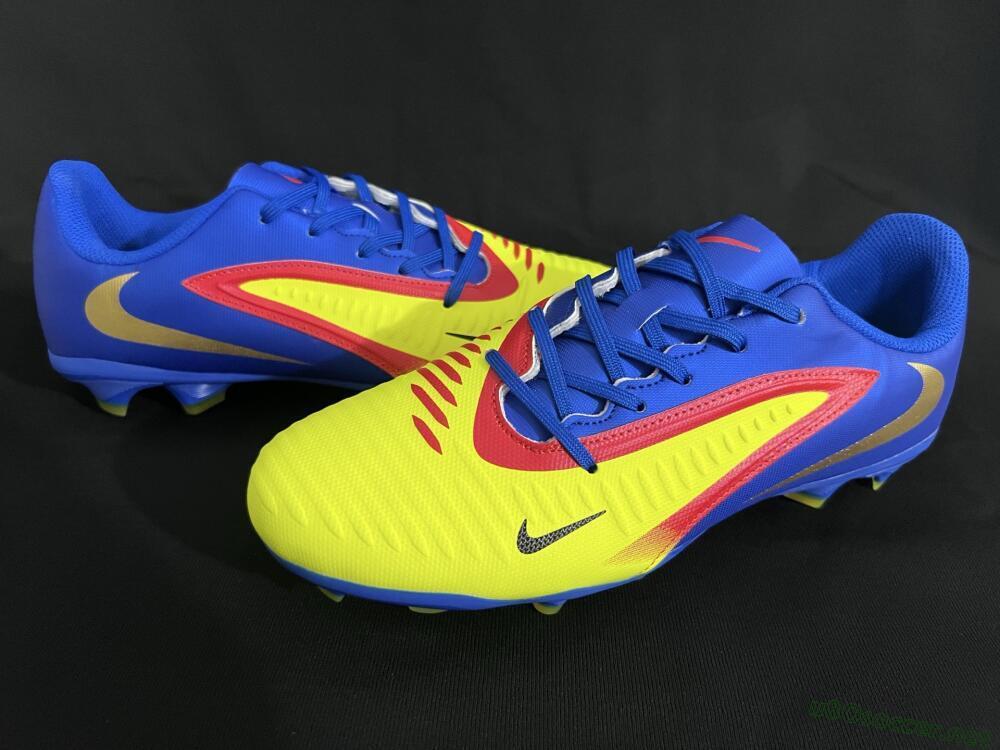 Men's Nike Phantom 6 Elite Low FG Football Boots - Yellow/Blue/Gold