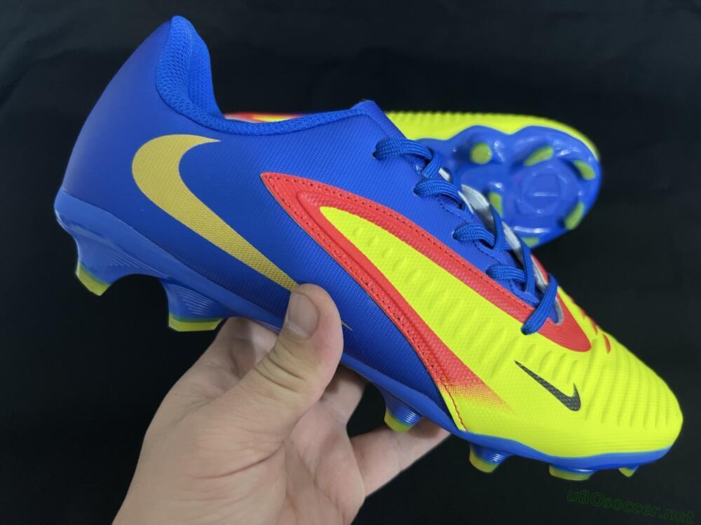 Men's Nike Phantom 6 Elite Low FG Football Boots - Yellow/Blue/Gold