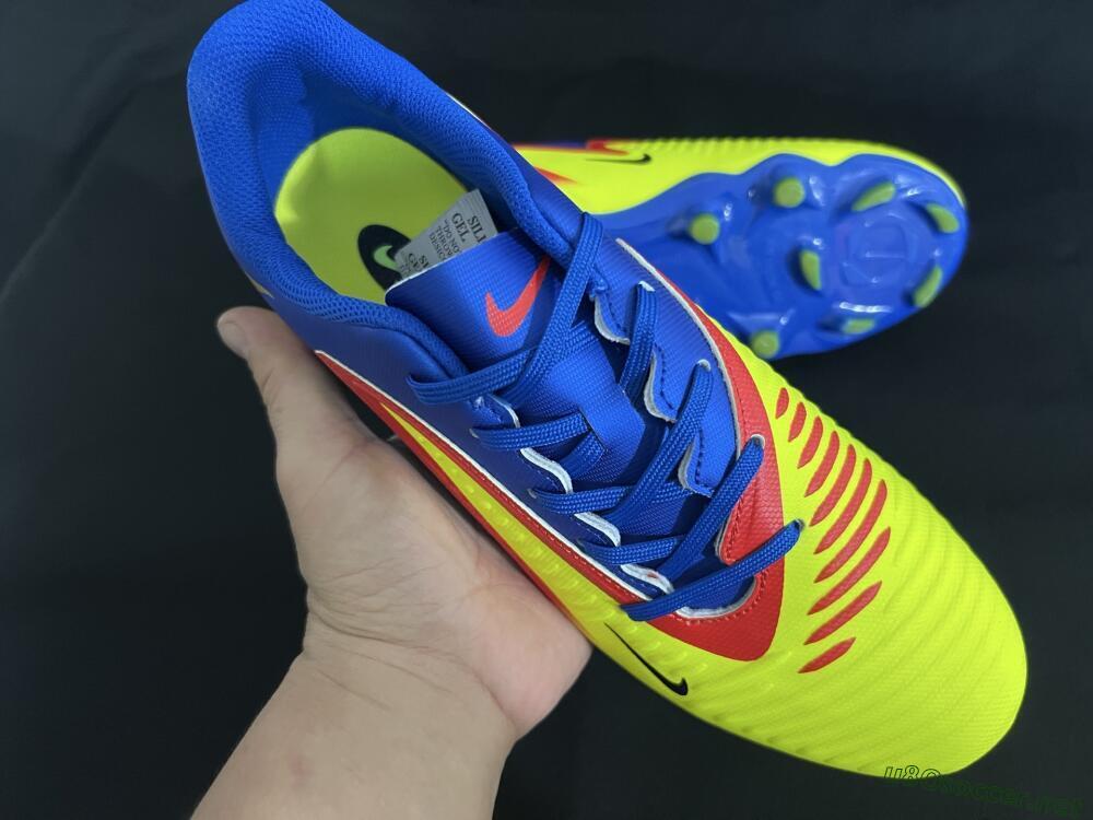Men's Nike Phantom 6 Elite Low FG Football Boots - Yellow/Blue/Gold