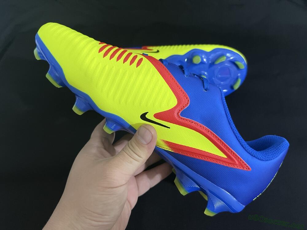Men's Nike Phantom 6 Elite Low FG Football Boots - Yellow/Blue/Gold