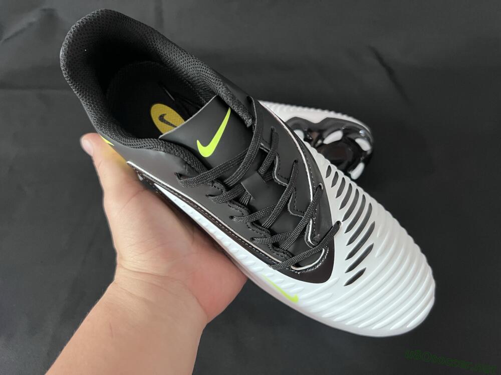 Men's Nike Phantom 6 Elite Low FG Football Boots - White/Black/Yellow