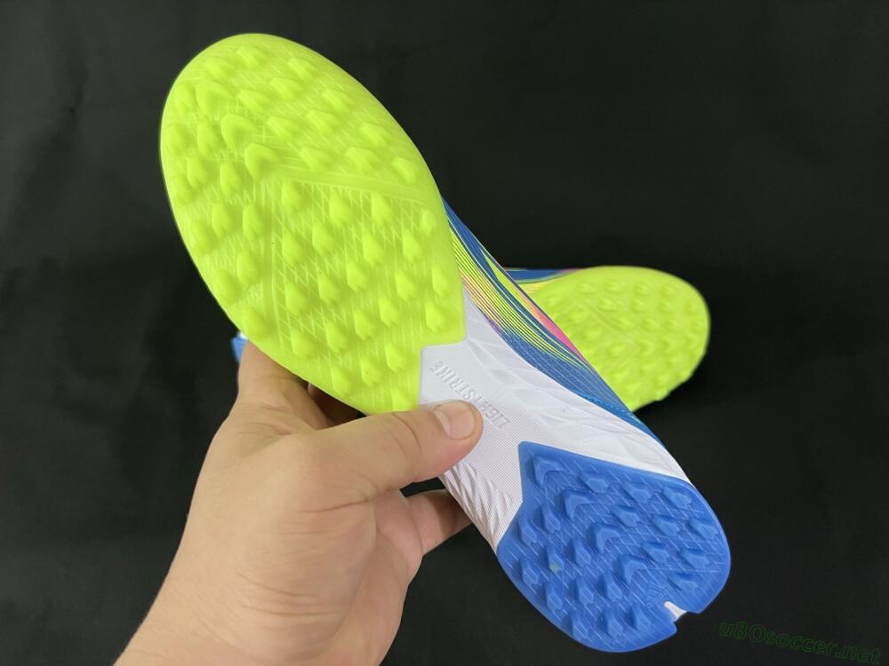 Men's Adidas F50 Elite TF Football Shoes - Blue/Pink/Yellow