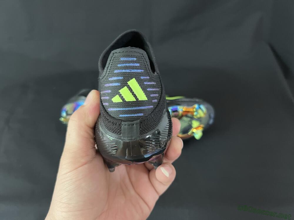 Unisex Adidas F50+ Lightstrike Pro Laceless FG Football Boots - Black/Silver/Yellow