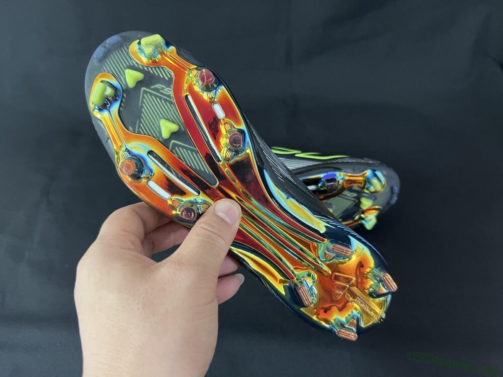 Unisex Adidas F50+ Lightstrike Pro Laceless FG Football Boots - Black/Silver/Yellow