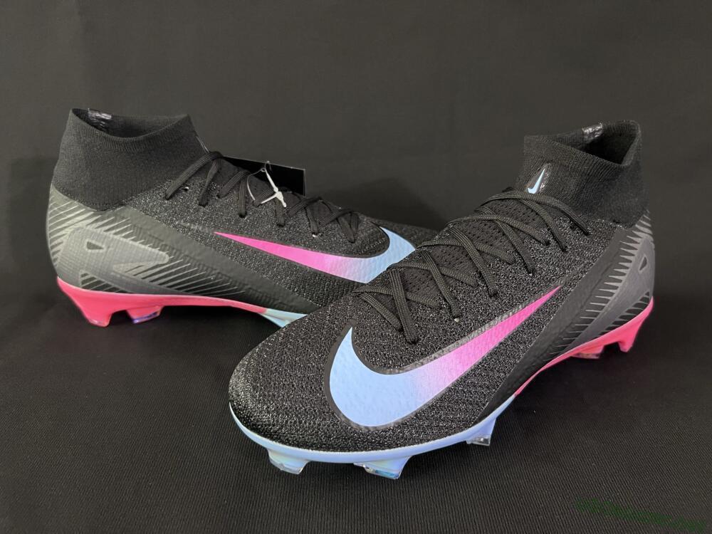 Unisex Nike Air Zoom Mercurial Superfly 10 Elite FG Football Boots - Black/Blue/Pink