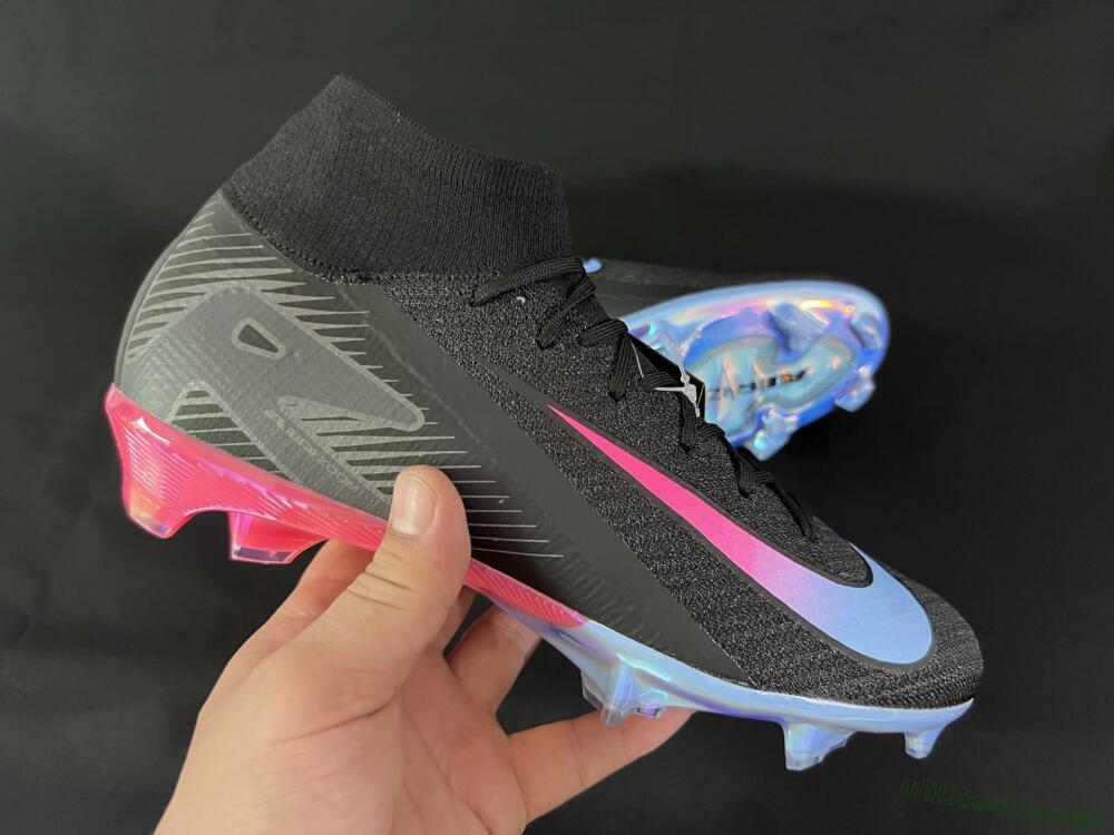 Unisex Nike Air Zoom Mercurial Superfly 10 Elite FG Football Boots - Black/Blue/Pink