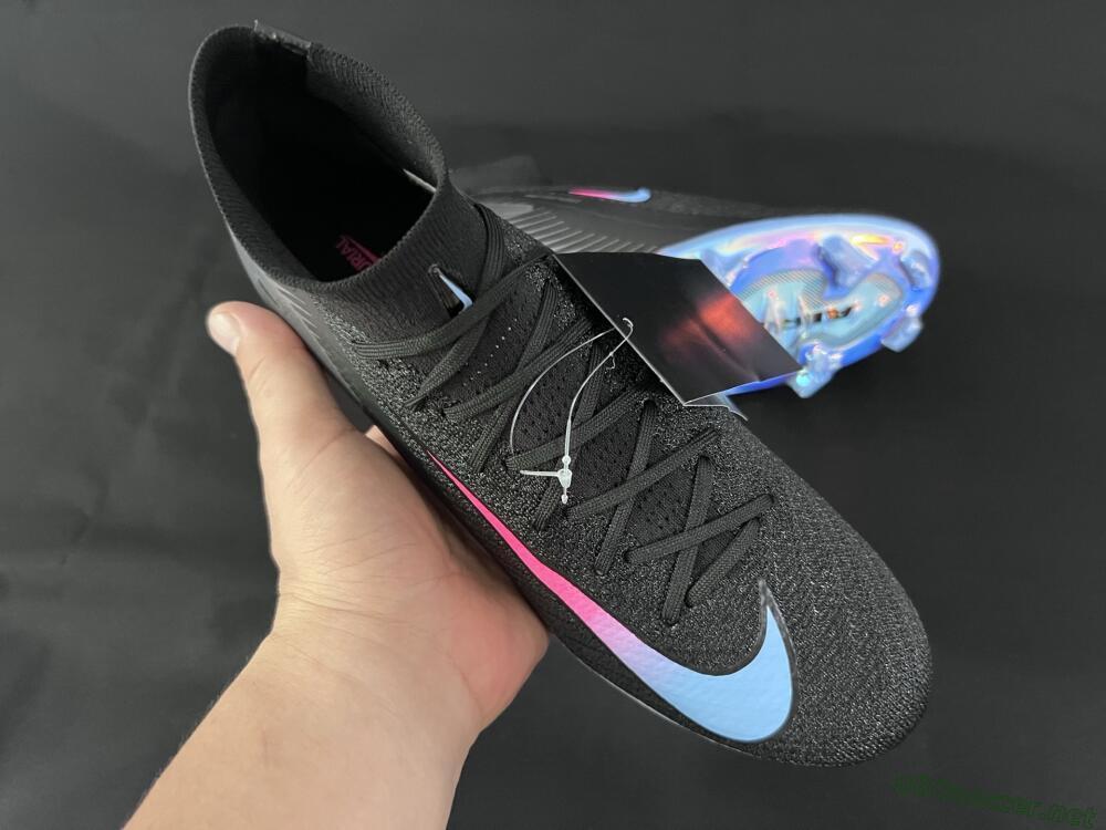 Unisex Nike Air Zoom Mercurial Superfly 10 Elite FG Football Boots - Black/Blue/Pink