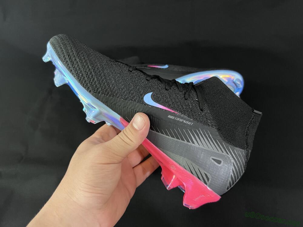 Unisex Nike Air Zoom Mercurial Superfly 10 Elite FG Football Boots - Black/Blue/Pink