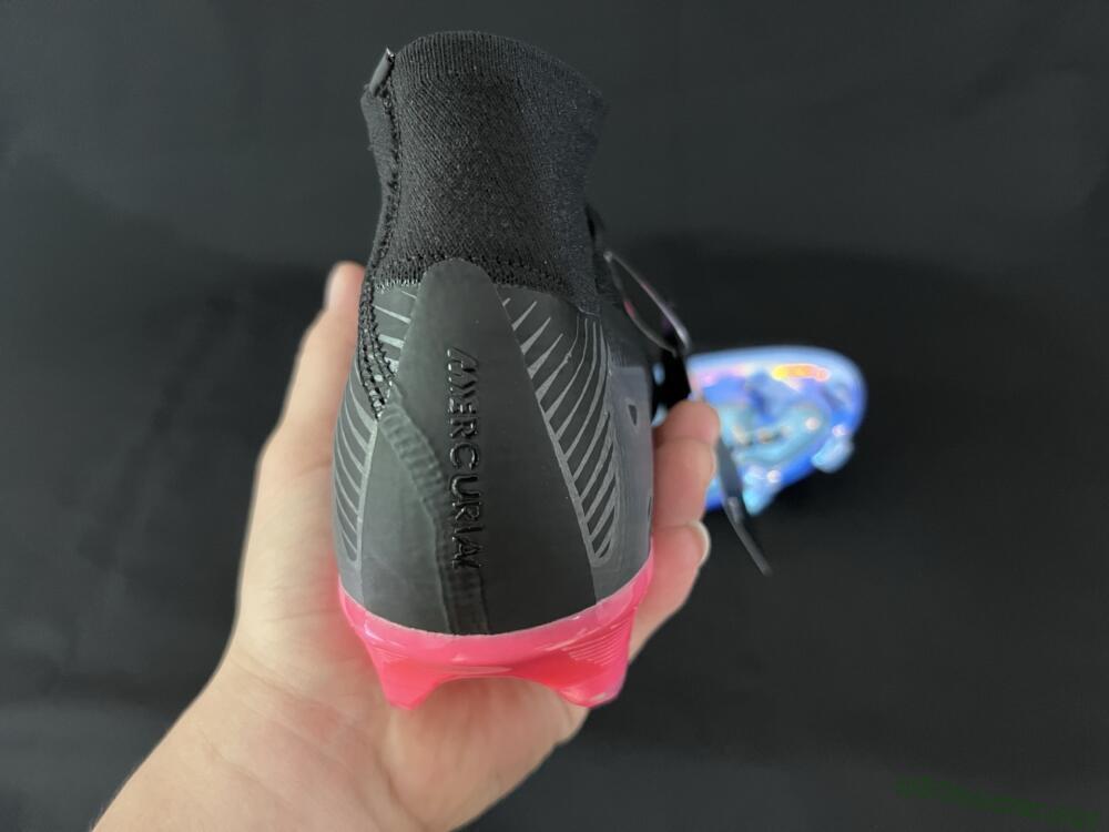 Unisex Nike Air Zoom Mercurial Superfly 10 Elite FG Football Boots - Black/Blue/Pink