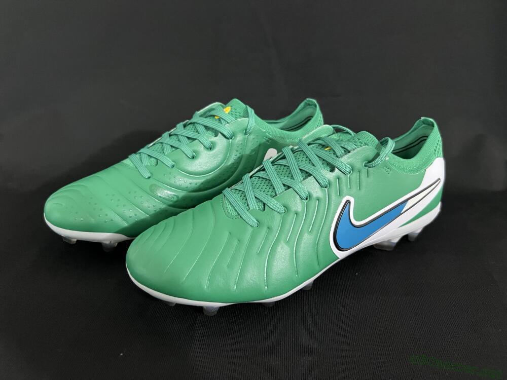 Men's Nike Tiempo Legend 10 Elite FG Football Boots - Green/Blue/White