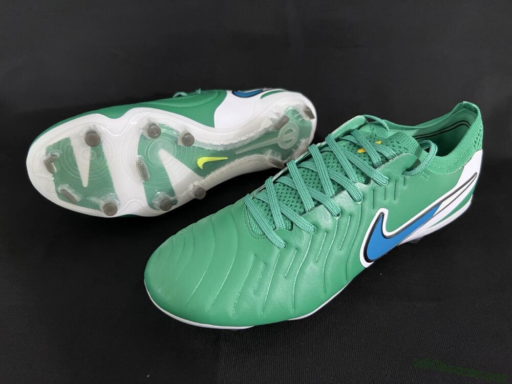 Men's Nike Tiempo Legend 10 Elite FG Football Boots - Green/Blue/White