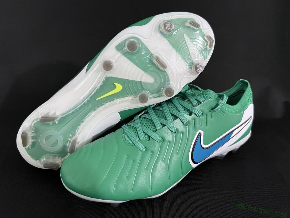 Men's Nike Tiempo Legend 10 Elite FG Football Boots - Green/Blue/White