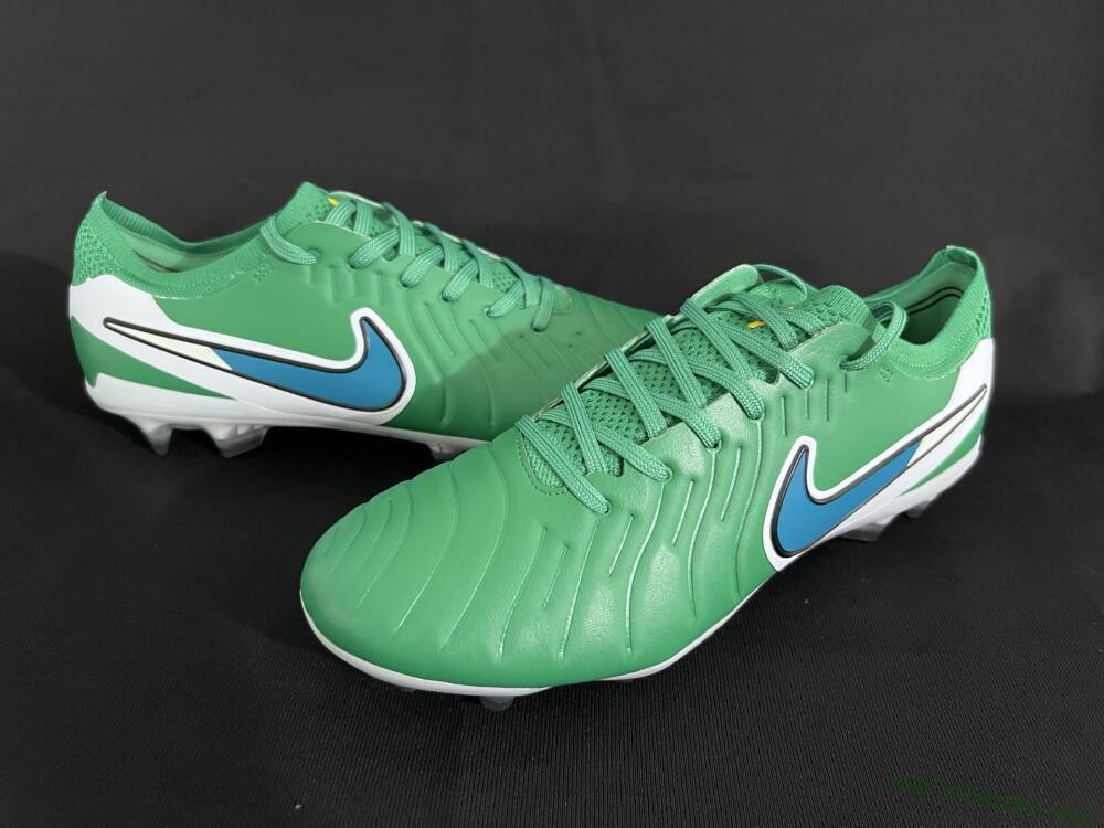 Men's Nike Tiempo Legend 10 Elite FG Football Boots - Green/Blue/White