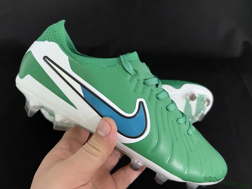 Men's Nike Tiempo Legend 10 Elite FG Football Boots - Green/Blue/White