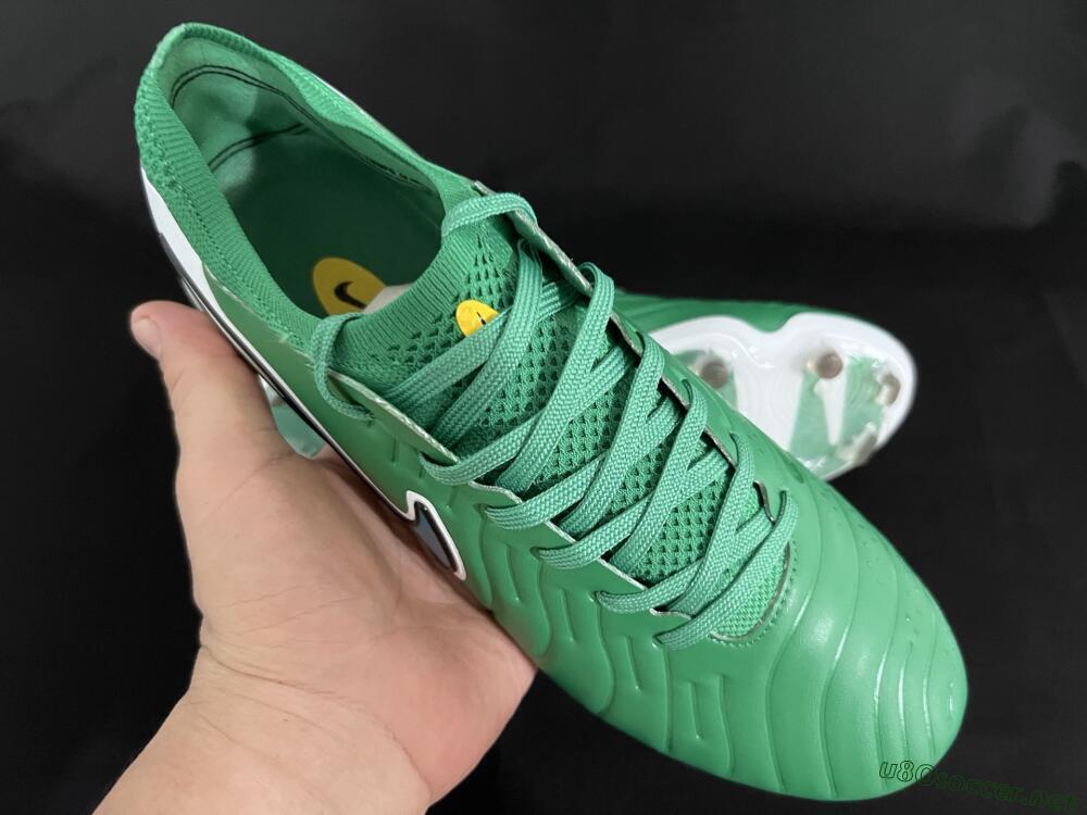 Men's Nike Tiempo Legend 10 Elite FG Football Boots - Green/Blue/White