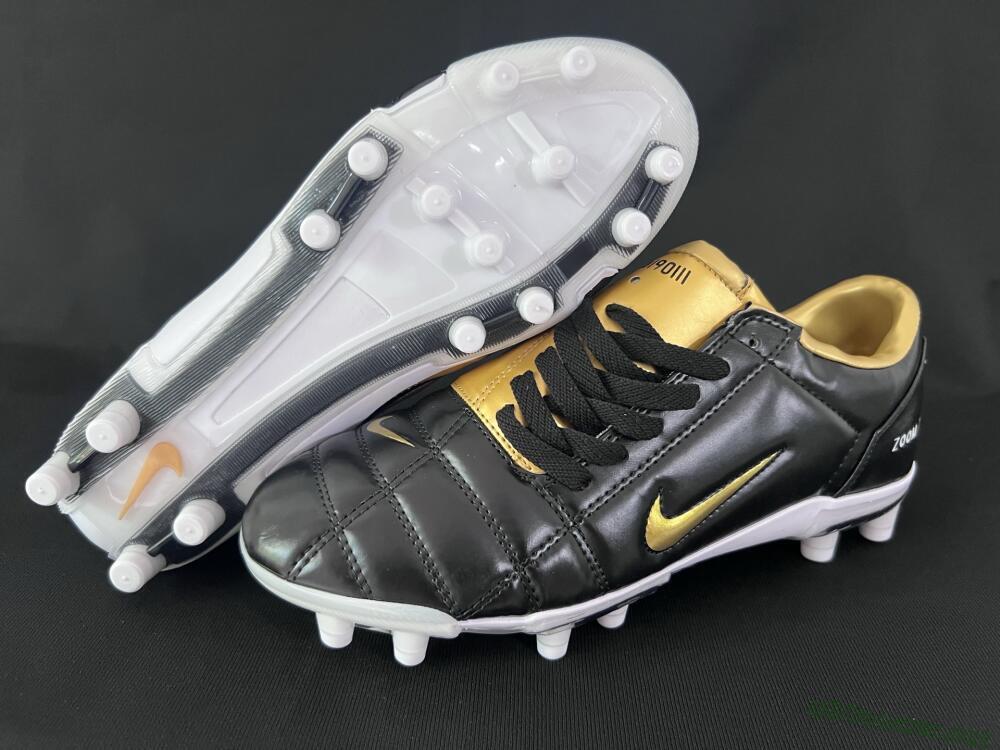 Men's Nike Air Zoom Total 90 III FG Football Boots - Black/Gold/White