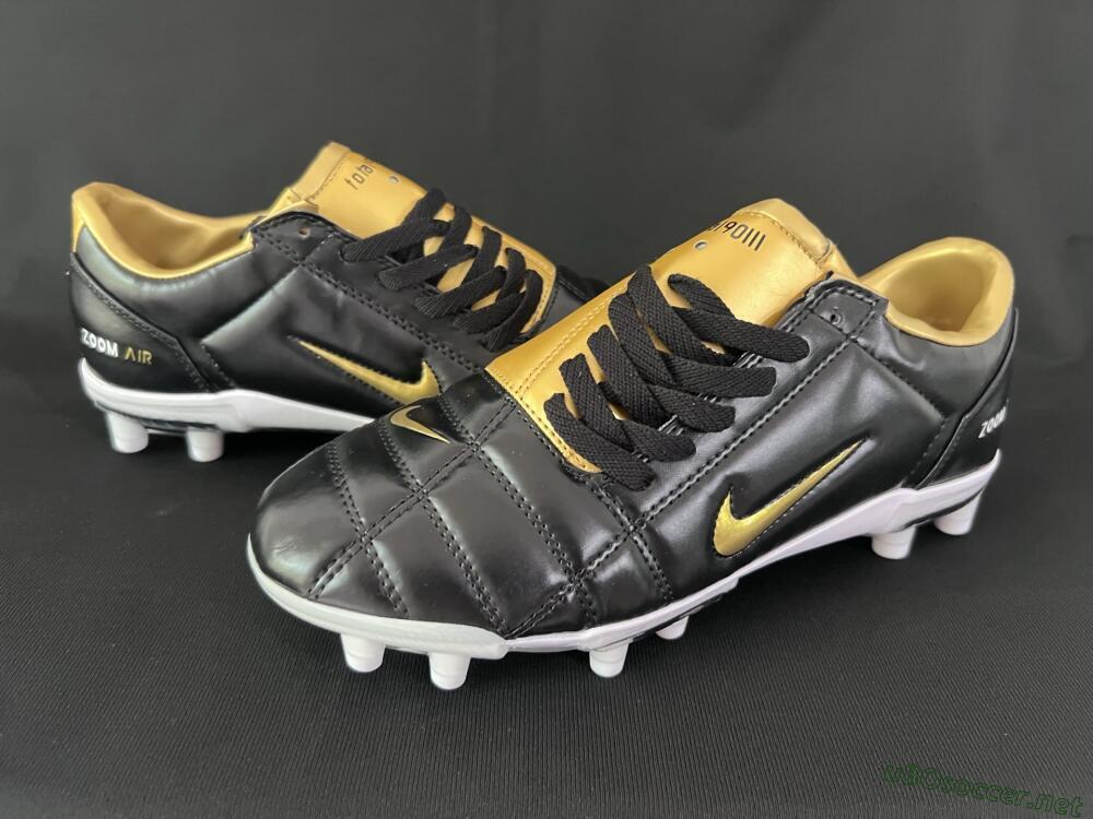 Men's Nike Air Zoom Total 90 III FG Football Boots - Black/Gold/White