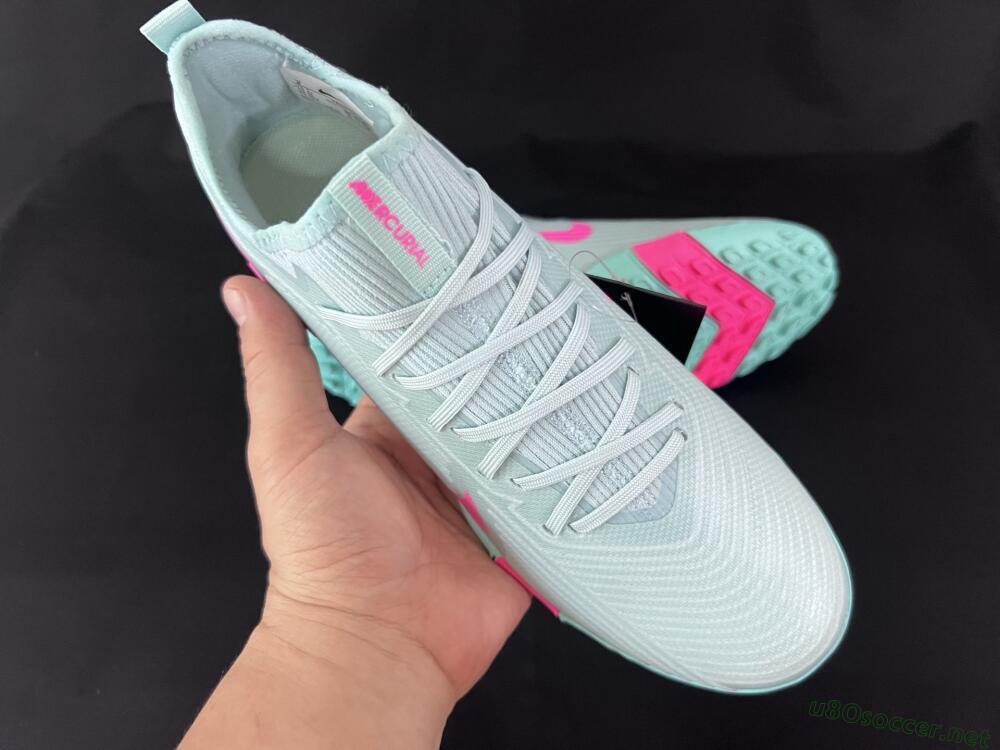 Men's Nike Air Zoom Mercurial Vapor 16 Elite TF Football Shoes - Jade/Pink