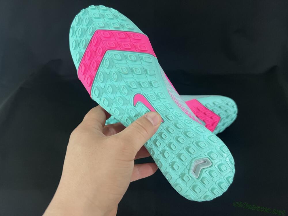 Men's Nike Air Zoom Mercurial Vapor 16 Elite TF Football Shoes - Jade/Pink