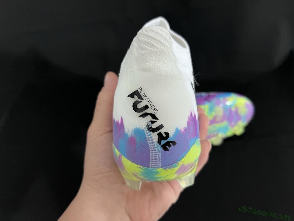 Men's Puma Future 8 Ultimate FG Football Boots - White/Blue/Yellow