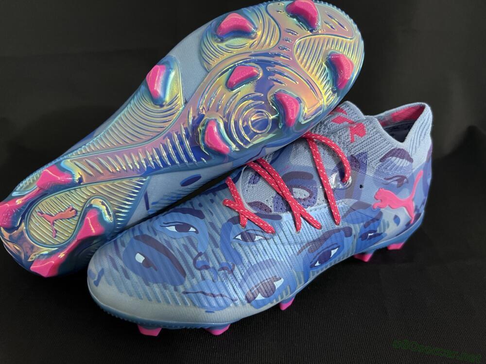 Men's Puma Future 8 Ultimate FG Football Boots - Blue/Pink/Gold