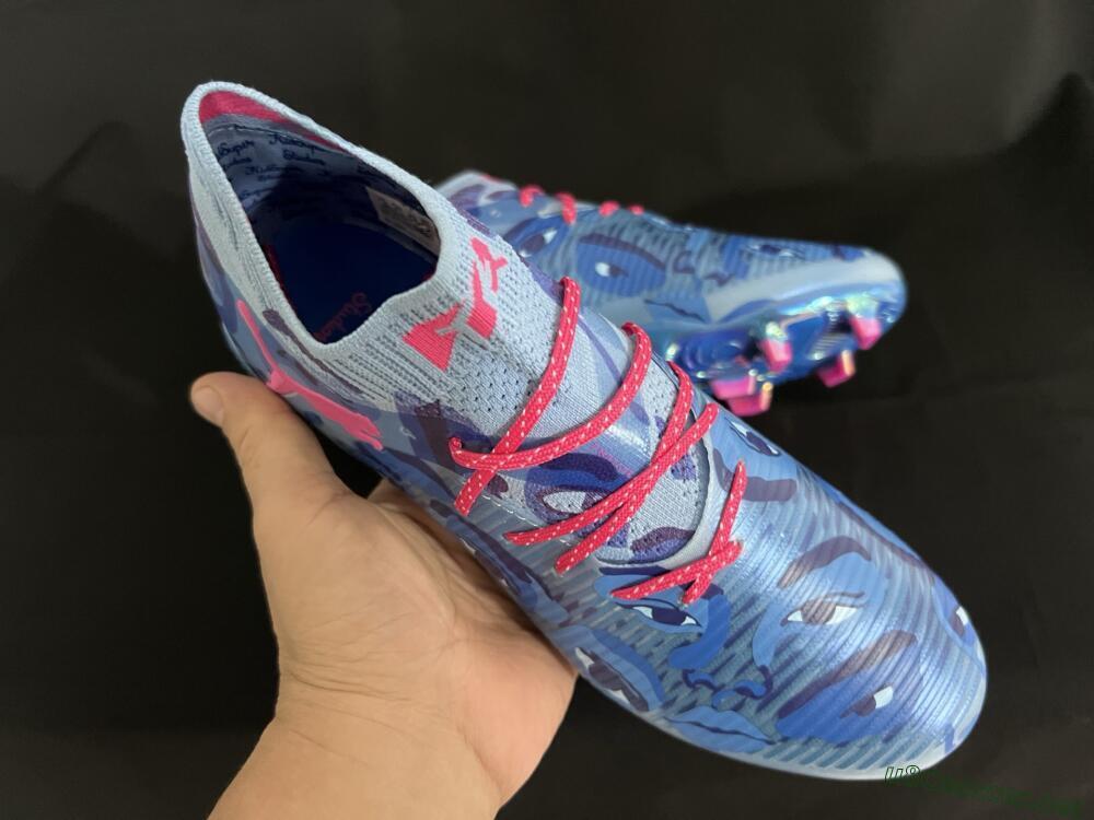 Men's Puma Future 8 Ultimate FG Football Boots - Blue/Pink/Gold