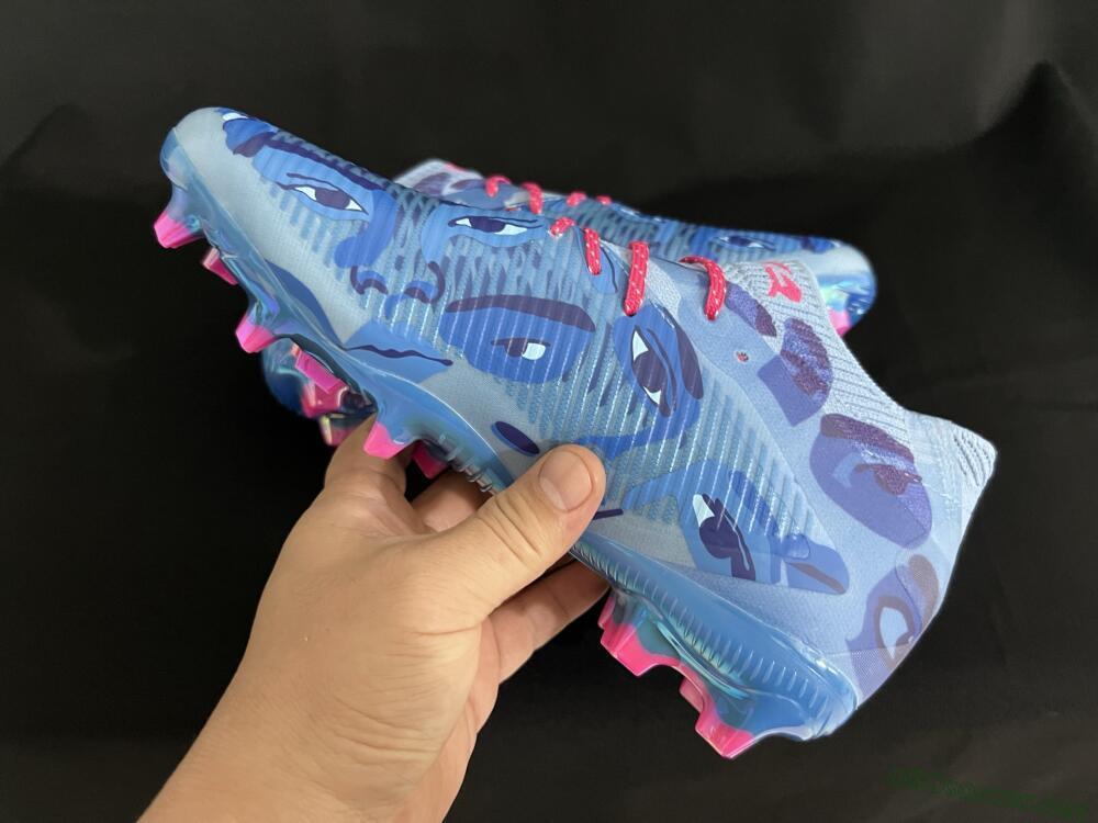 Men's Puma Future 8 Ultimate FG Football Boots - Blue/Pink/Gold