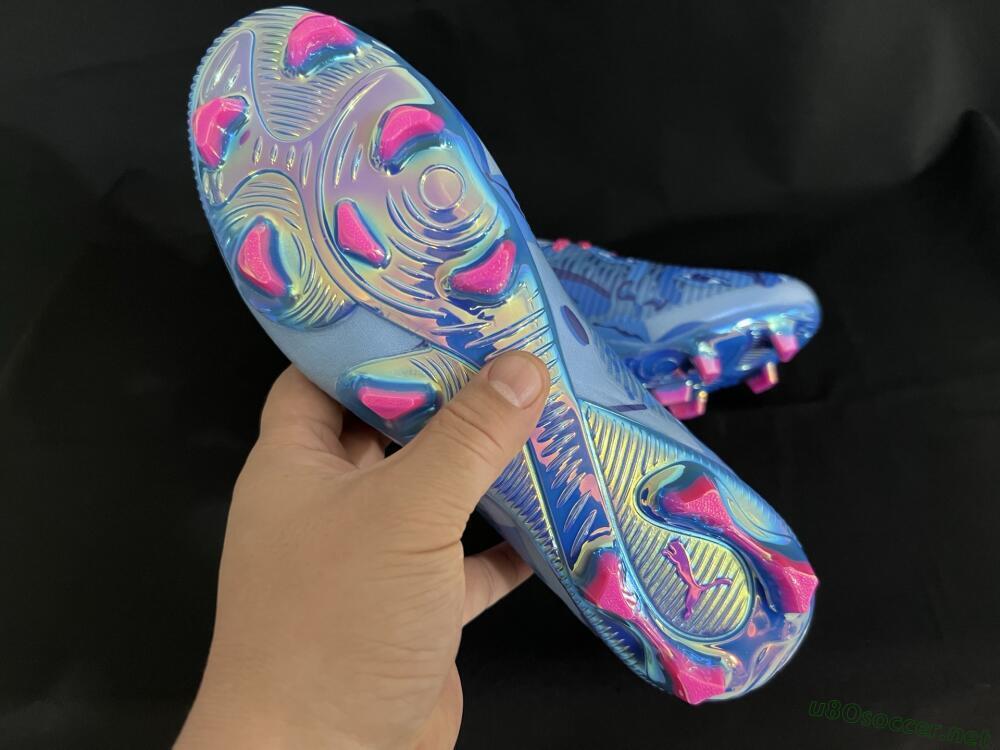 Men's Puma Future 8 Ultimate FG Football Boots - Blue/Pink/Gold