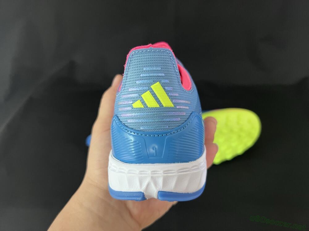 Men's Adidas F50 Pro TF Football Shoes - Blue/Yellow/Pink