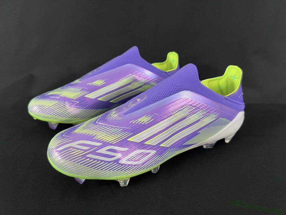 Unisex Adidas F50+ Elite Laceless FG Football Boots - Blue/Yellow/Silver