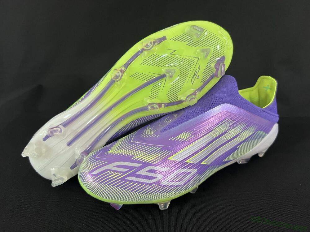 Unisex Adidas F50+ Elite Laceless FG Football Boots - Blue/Yellow/Silver