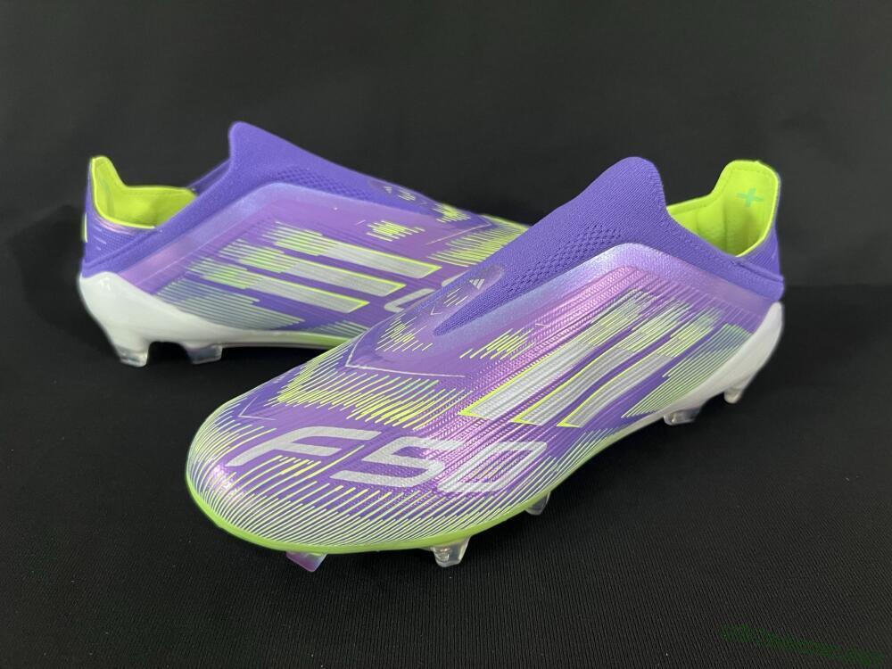 Unisex Adidas F50+ Elite Laceless FG Football Boots - Blue/Yellow/Silver