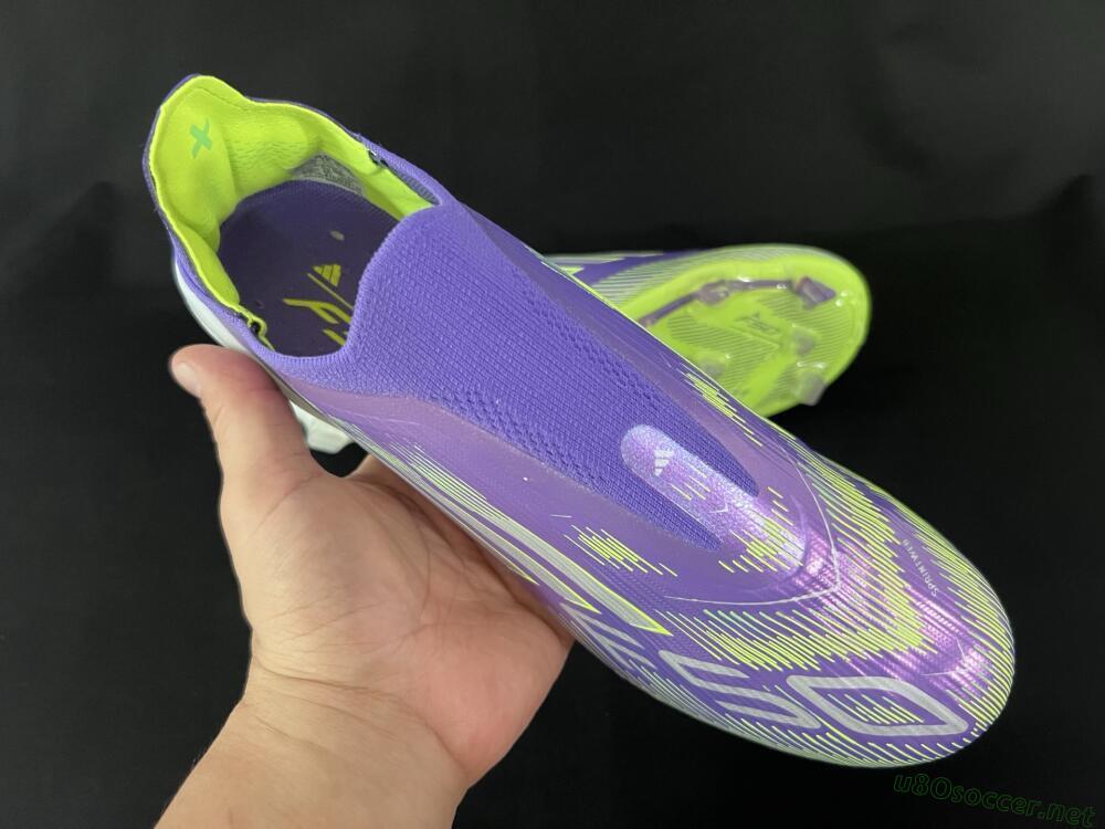 Unisex Adidas F50+ Elite Laceless FG Football Boots - Blue/Yellow/Silver