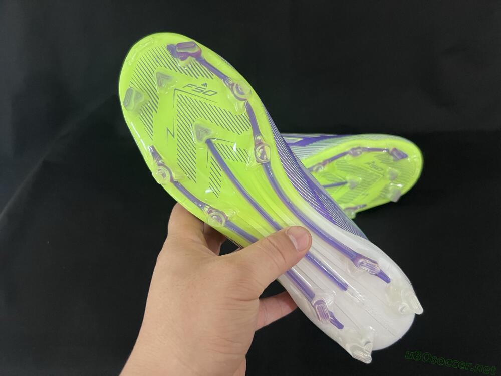 Unisex Adidas F50+ Elite Laceless FG Football Boots - Blue/Yellow/Silver