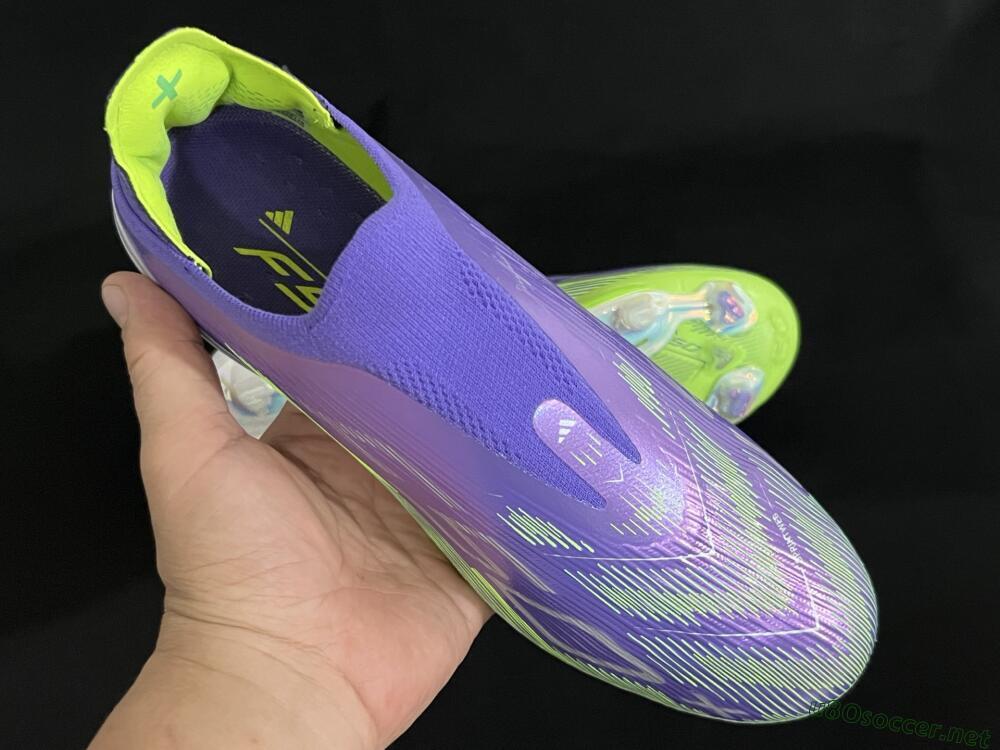 Unisex Adidas F50+ Lightstrike Pro Laceless FG Football Boots - Purple/Yellow/White