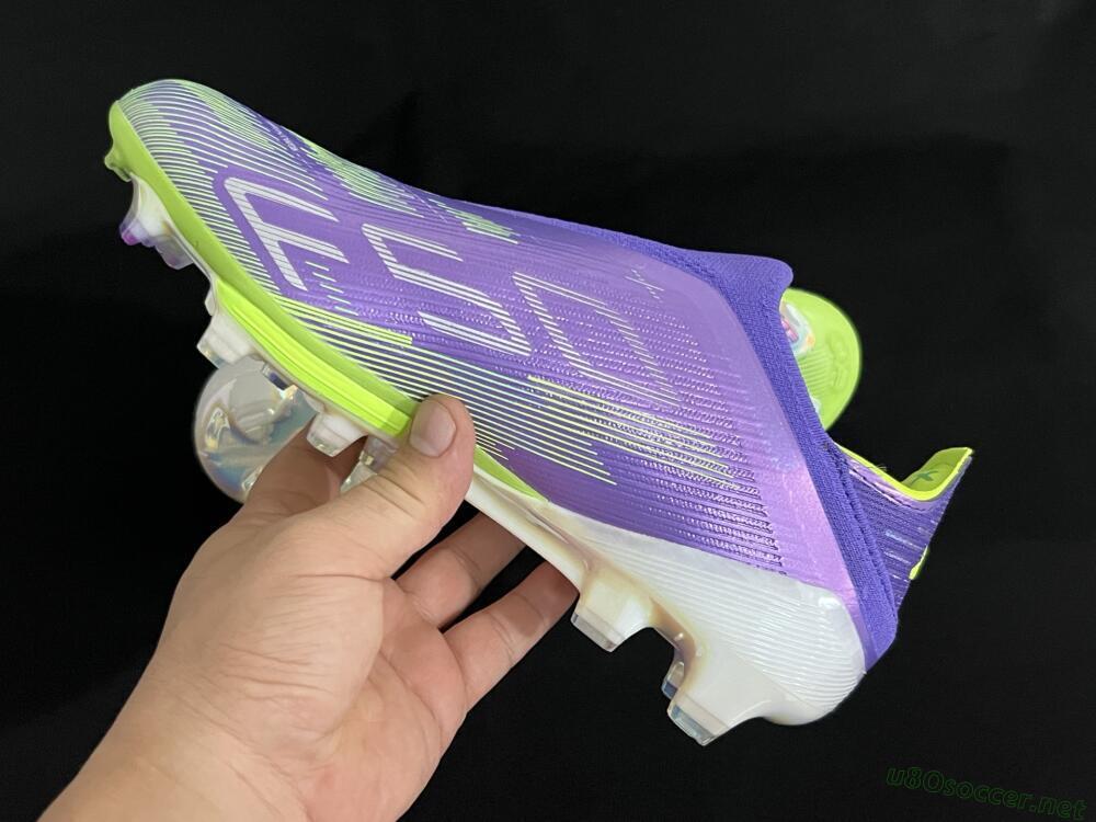 Unisex Adidas F50+ Lightstrike Pro Laceless FG Football Boots - Purple/Yellow/White
