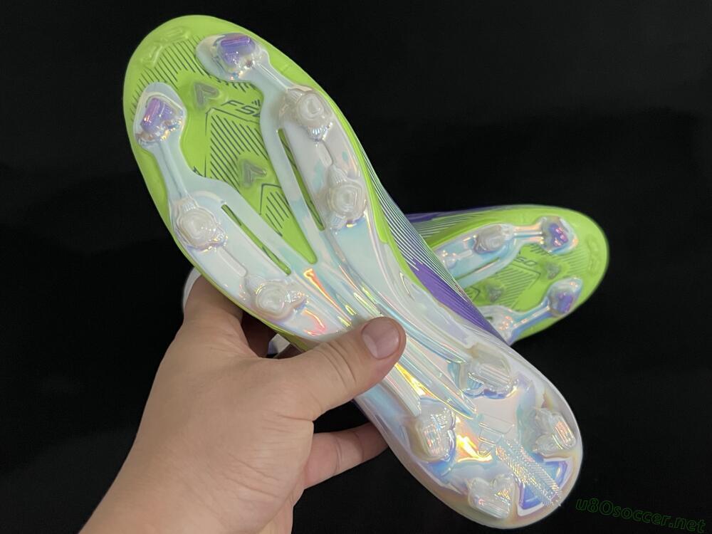 Unisex Adidas F50+ Lightstrike Pro Laceless FG Football Boots - Purple/Yellow/White