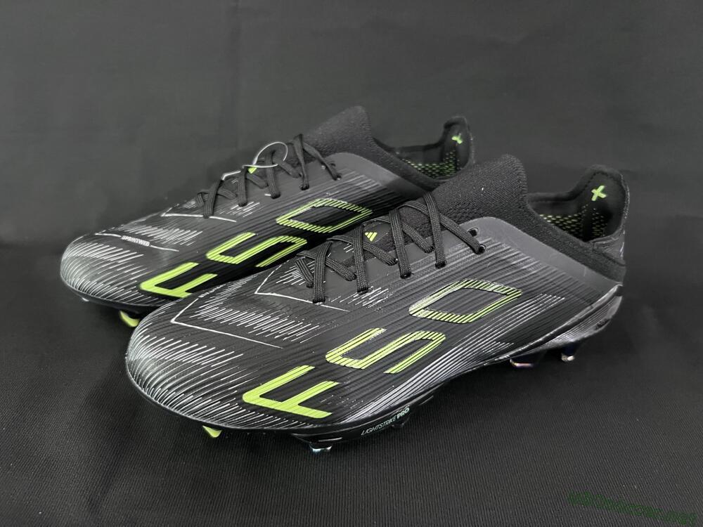 Unisex Adidas F50+ Lightstrike Pro FG Football Boots - Black/Silver/Yellow