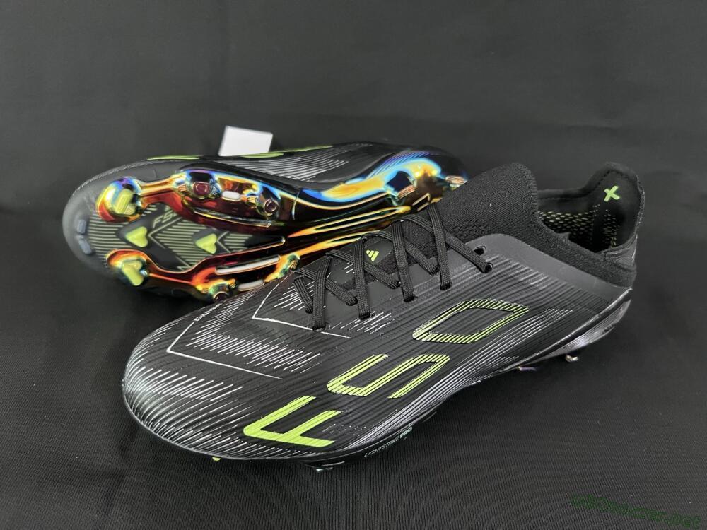 Unisex Adidas F50+ Lightstrike Pro FG Football Boots - Black/Silver/Yellow