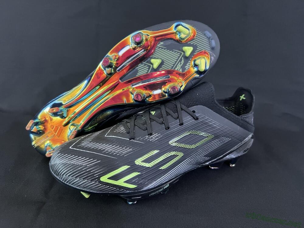 Unisex Adidas F50+ Lightstrike Pro FG Football Boots - Black/Silver/Yellow