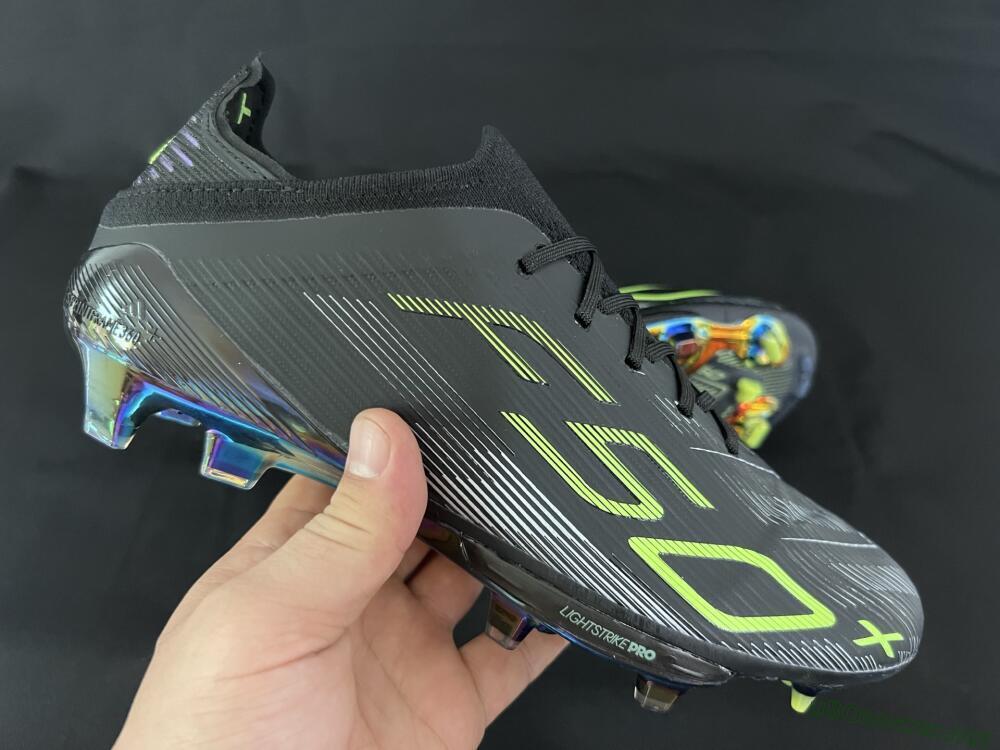 Unisex Adidas F50+ Lightstrike Pro FG Football Boots - Black/Silver/Yellow