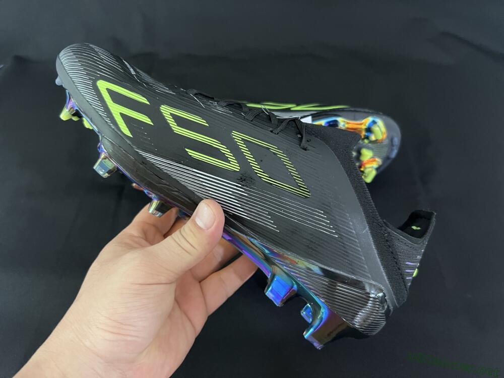 Unisex Adidas F50+ Lightstrike Pro FG Football Boots - Black/Silver/Yellow