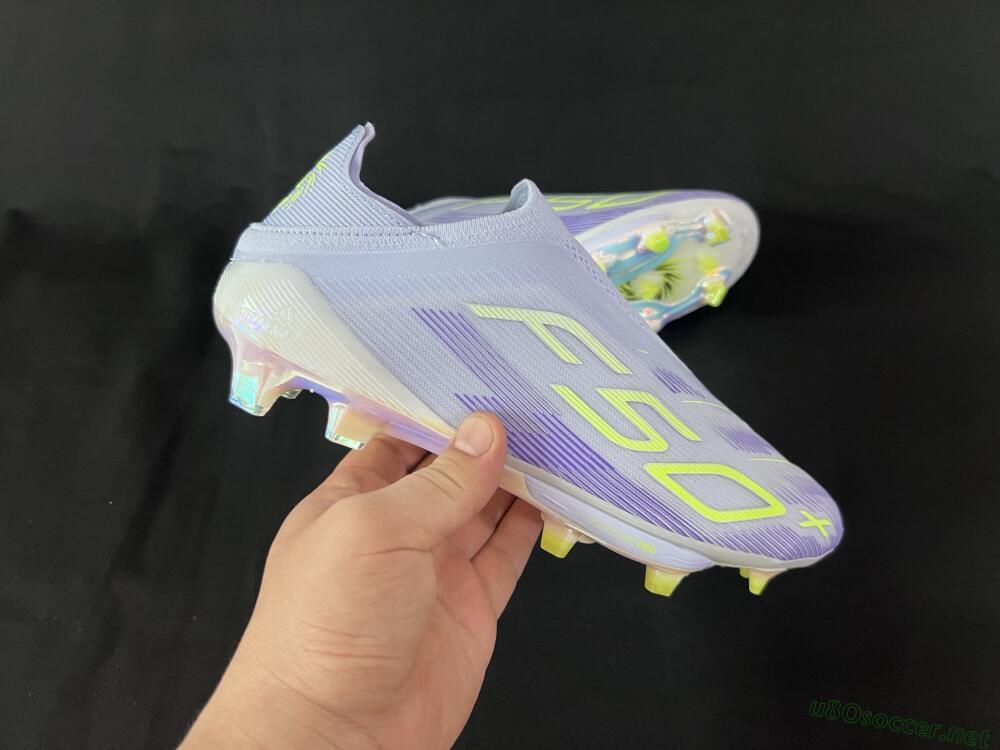 Unisex Adidas F50+ Lightstrike Pro Laceless FG Football Boots - Blue/Yellow/White