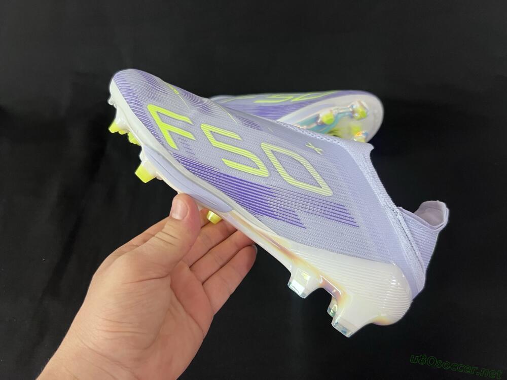 Unisex Adidas F50+ Lightstrike Pro Laceless FG Football Boots - Blue/Yellow/White