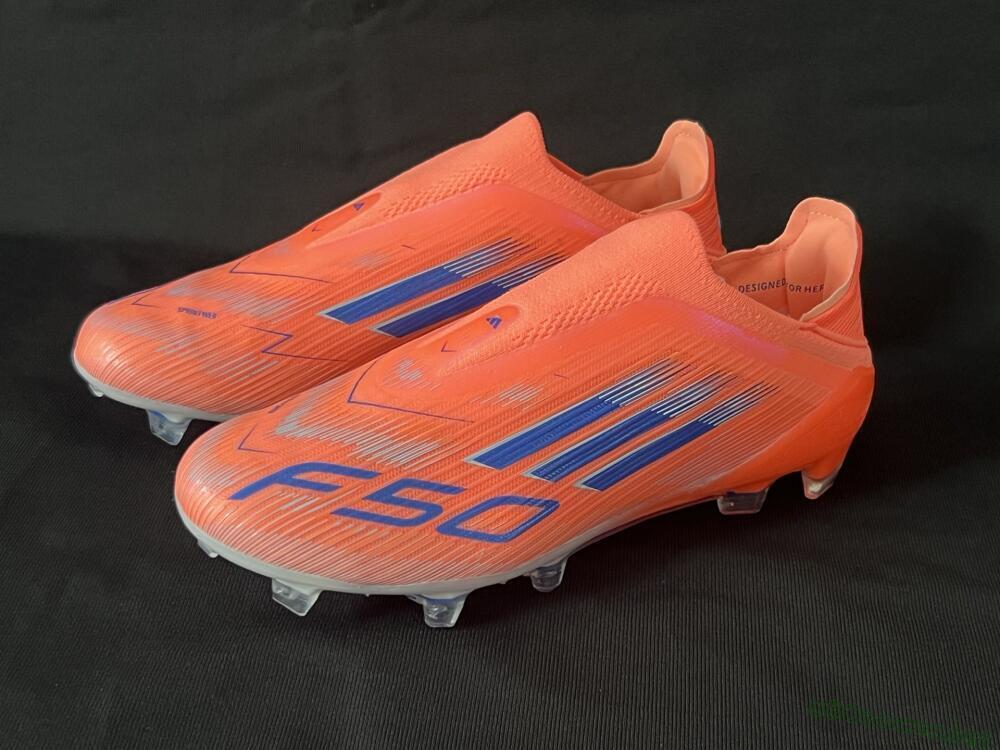 Unisex Adidas F50+ Elite Laceless FG Football Boots - Red/Blue/Silver