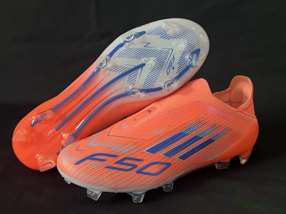 Unisex Adidas F50+ Elite Laceless FG Football Boots - Red/Blue/Silver