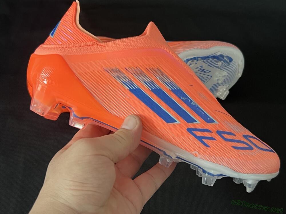 Unisex Adidas F50+ Elite Laceless FG Football Boots - Red/Blue/Silver